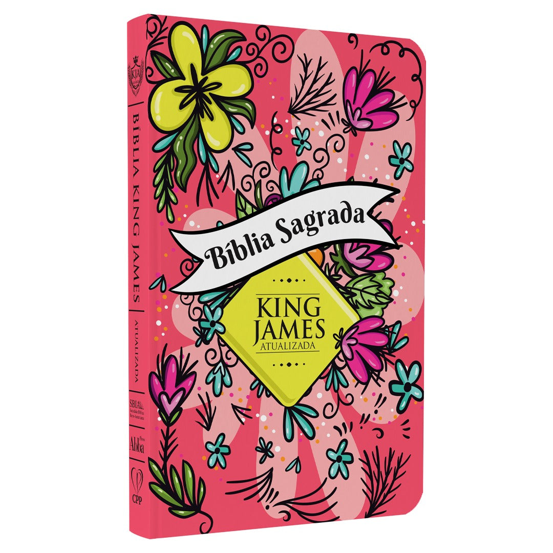 Bíblia KJA | Capa Dura |Edição Luxo| Slim | Floral Aelgre