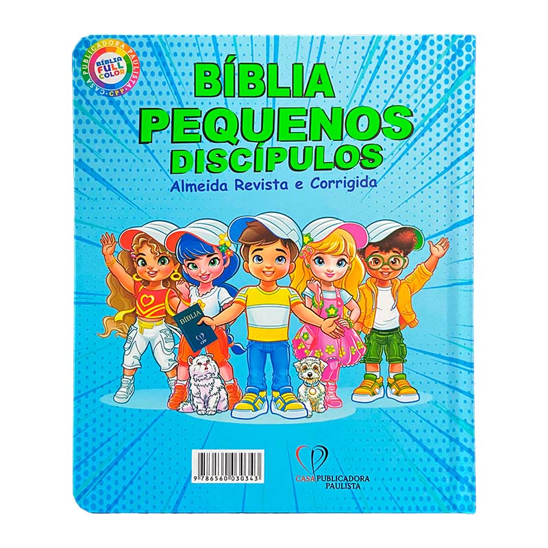 Bíblia Pequenos Discípulos | Almeida Revista e Corrigida | Edição Ampliada | Full Color | Capa Dura | Azul