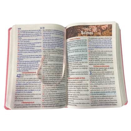 Bíblia Sagrada | Letra Hipergigante | ARC | Harpa Avivada e Corinhos | Capa PU Luxo | Floral Dalia Rosa