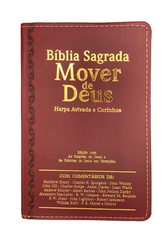 Bíblia Sagrada Mover de Deus | ARC | Letra Extragigante | Harpa e Corinhos | Bordô