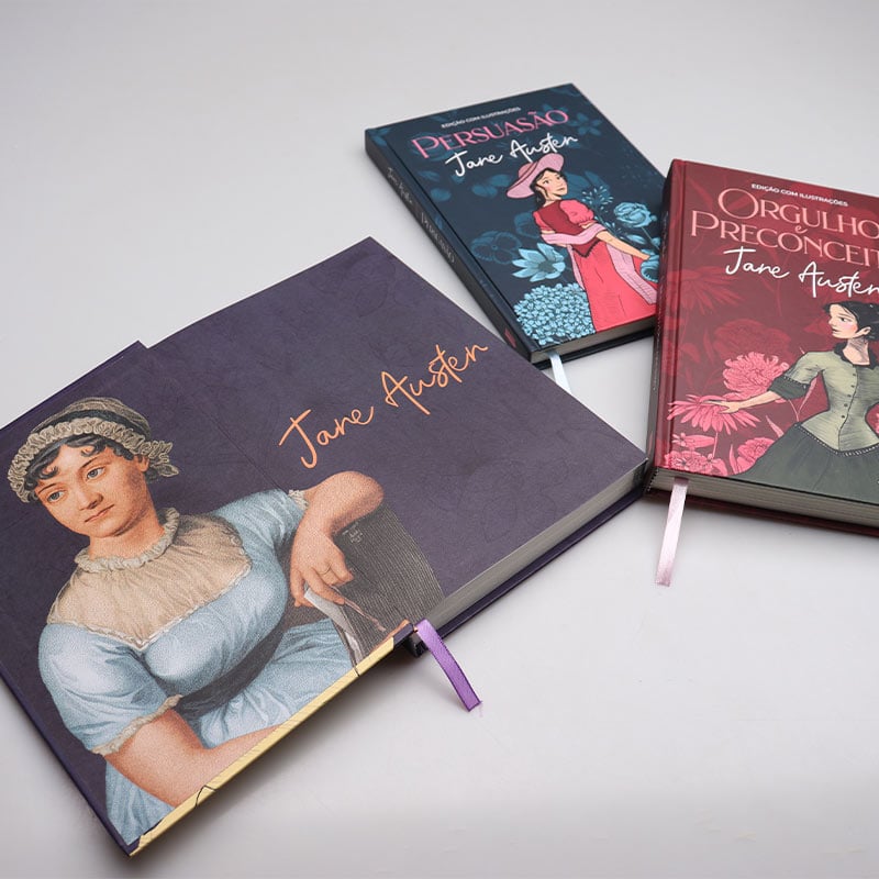 3 Livros | Capa Dura | Jane Austen | Edição com ilustrações