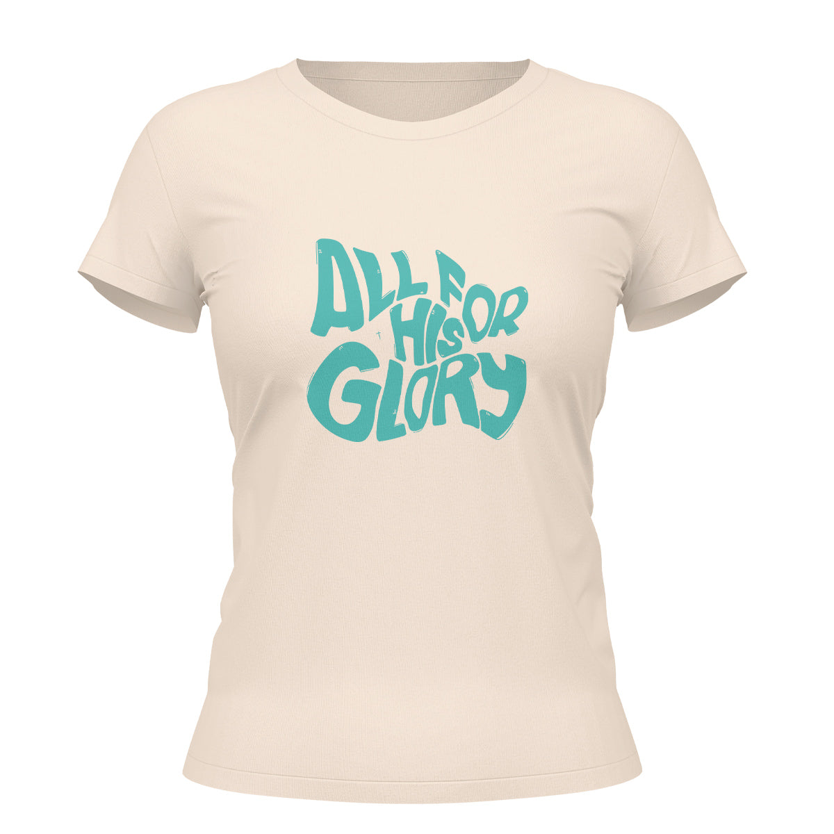 Camiseta Cristã Feminina - All For His Glory | Off White