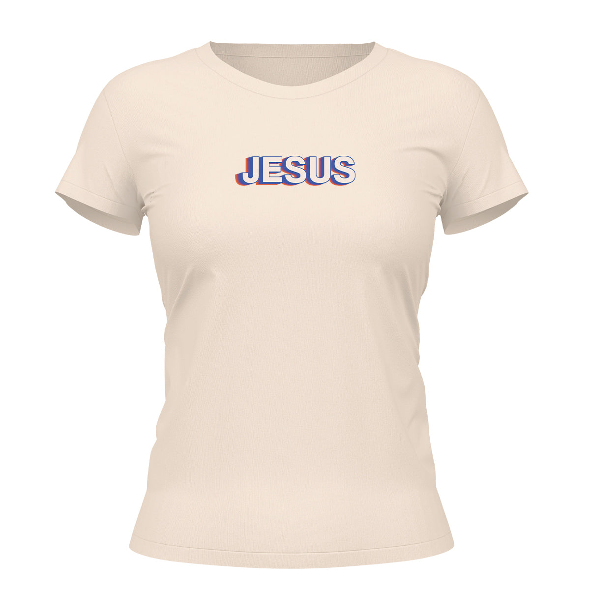 Camiseta Cristã Feminina - Jesus Centro de Tudo | Off White