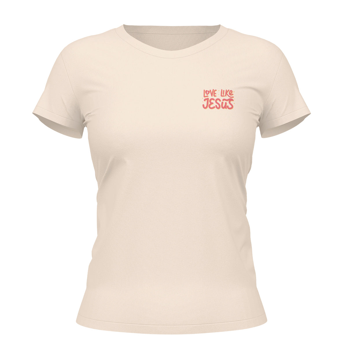 Camiseta Cristã Feminina - Love Like Jesus | Off White
