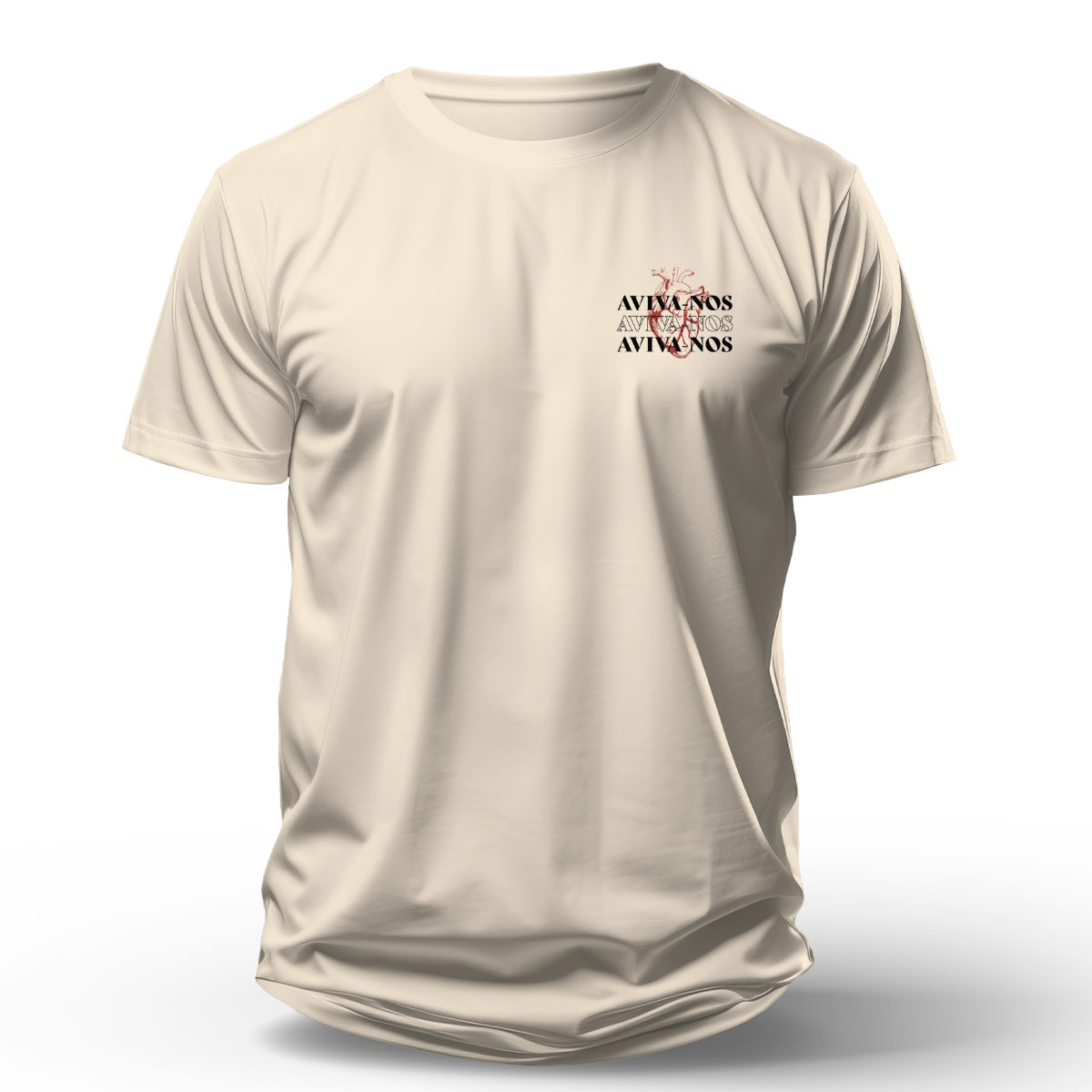 Camiseta Cristã Masculina - Aviva-nos | Off White
