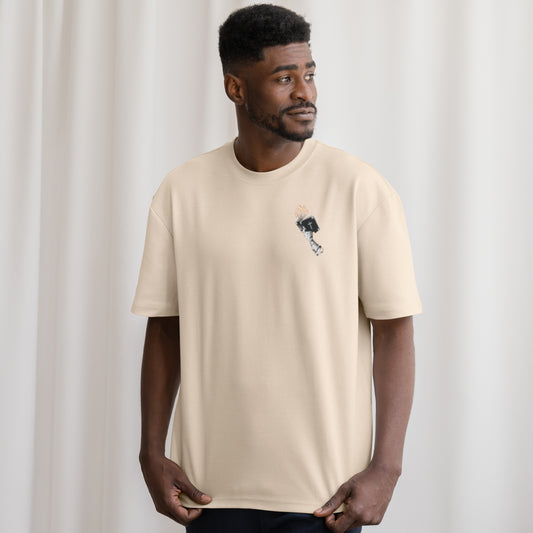 Camiseta Cristã Masculina - Bíblia na mão | Off White
