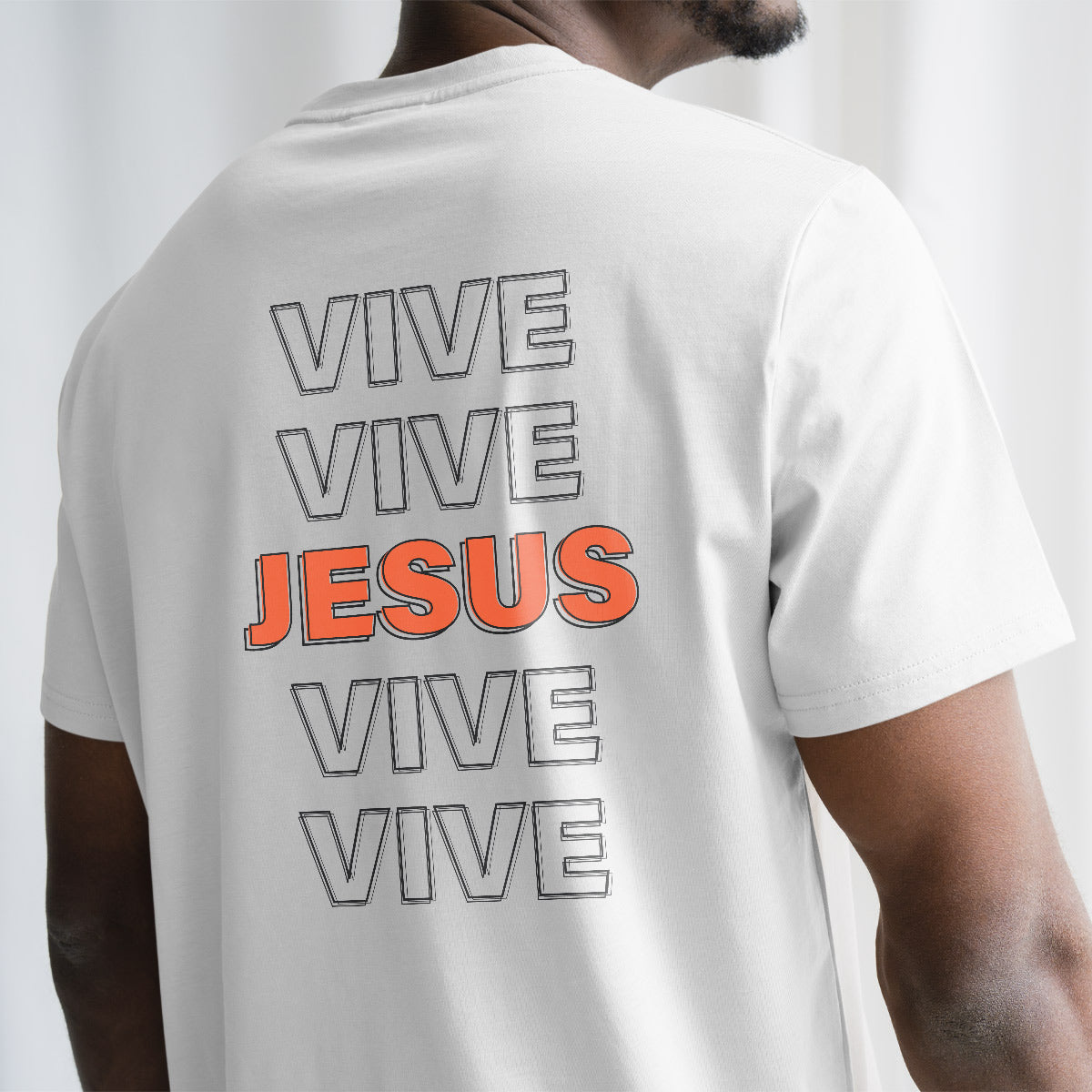 Camiseta Cristã Masculina - Jesus Vive | Branca