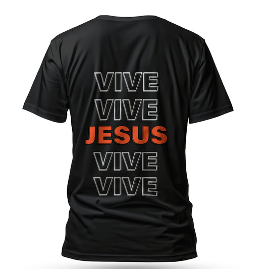 Camiseta Cristã Masculina - Jesus Vive | Preta