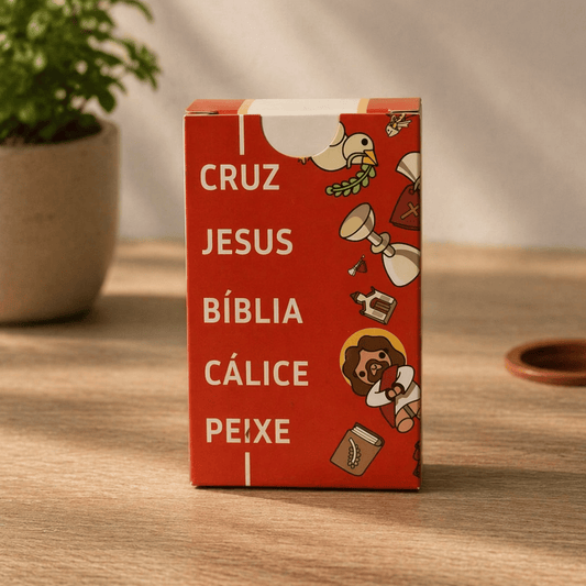 Jogo Bíblico - Cruz, Jesus, Bíblia, Cálice, Peixe - Penkal - 100 cartas