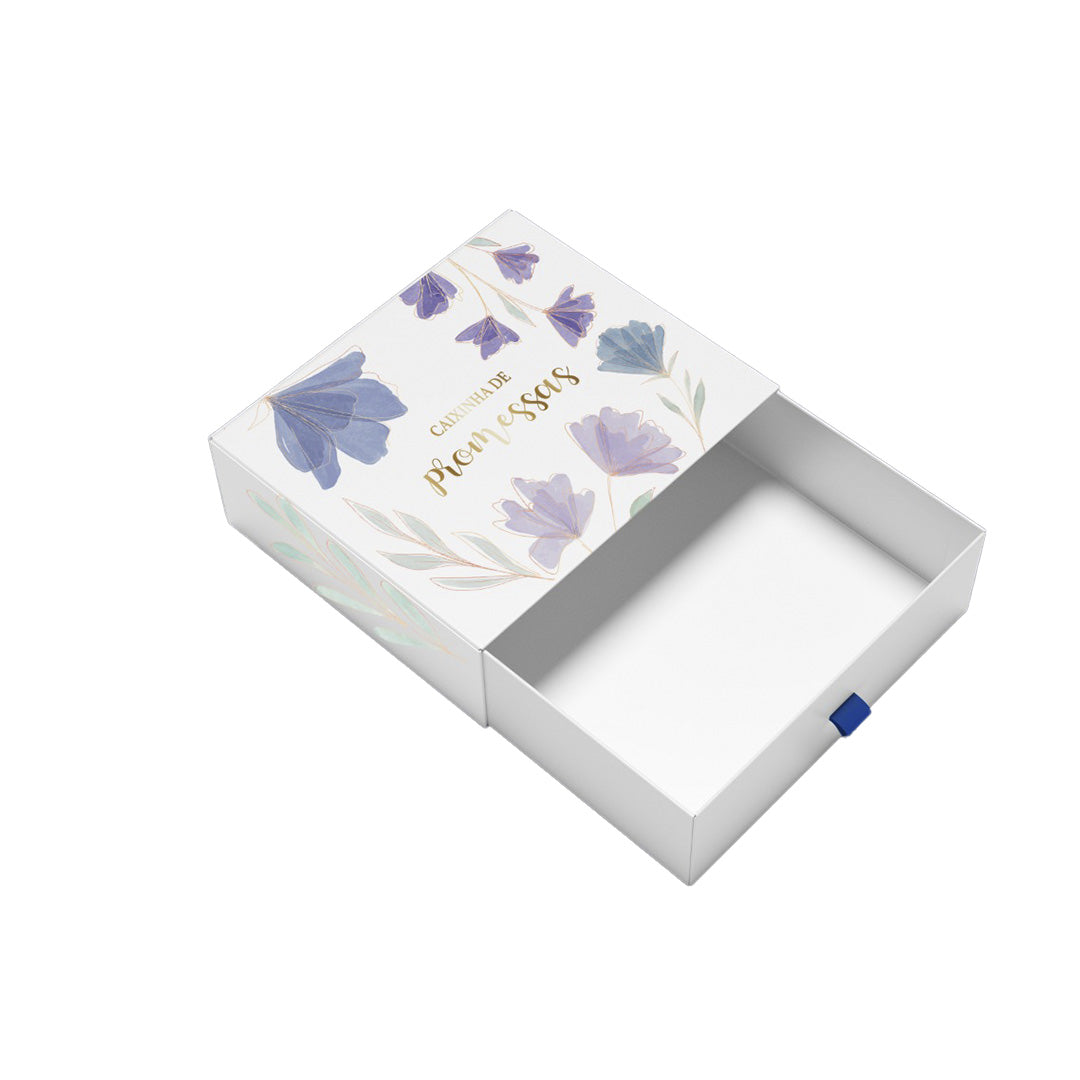 Kit 10 Caixinhas de Promessas | Flores Roxa