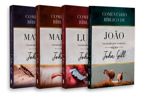 Kit Comentários Bíblicos John Gill | Mateus | Marcos | Lucas | João