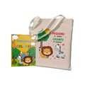 Kit Fé em Cores: Ecobag + Livro para Colorir - Capa Animaizinhos De Deus