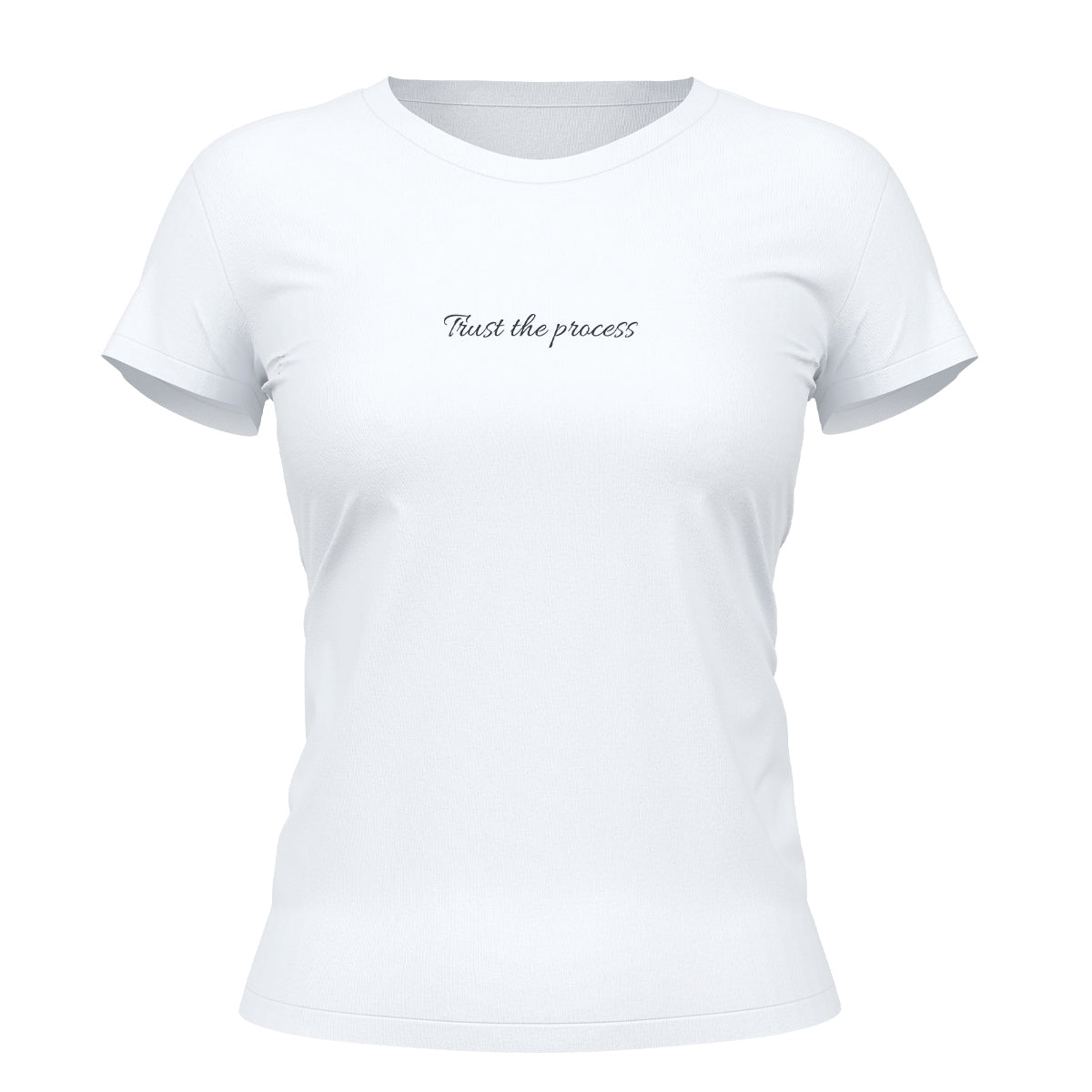Camiseta Cristã Feminina - Trust the process | Branca