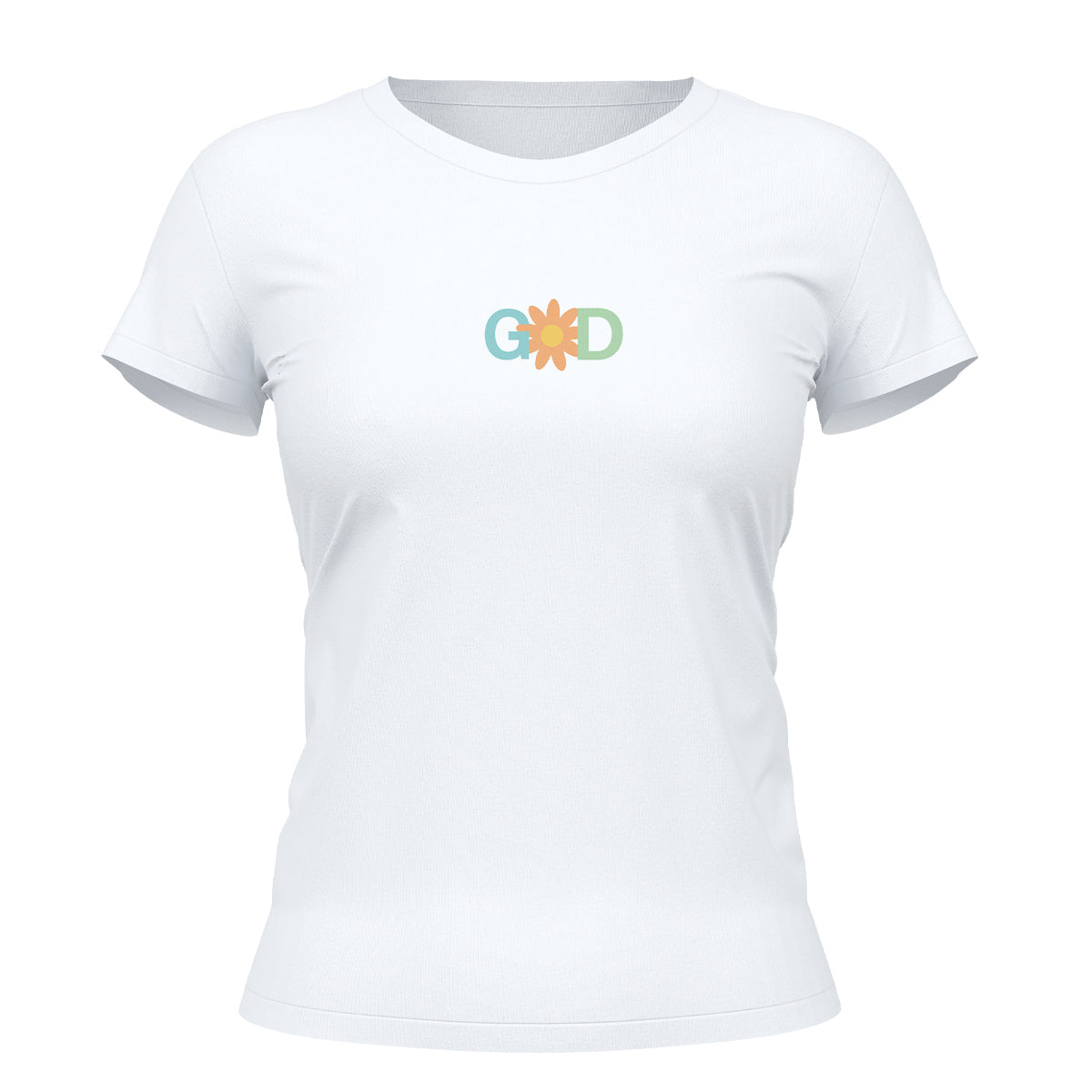 Camiseta Cristã Feminina - God | Branca