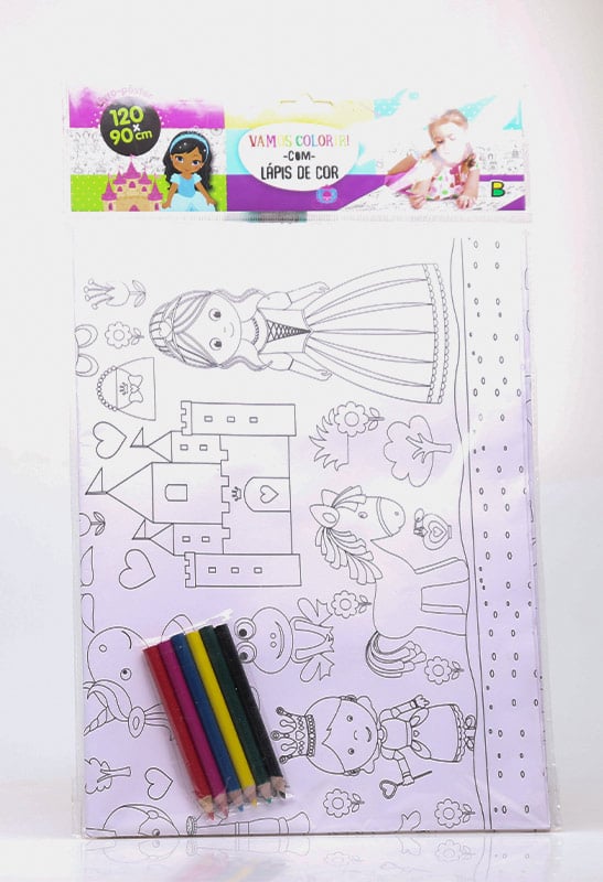 Livro-pôster para Colorir | Princesa | Brasileitura
