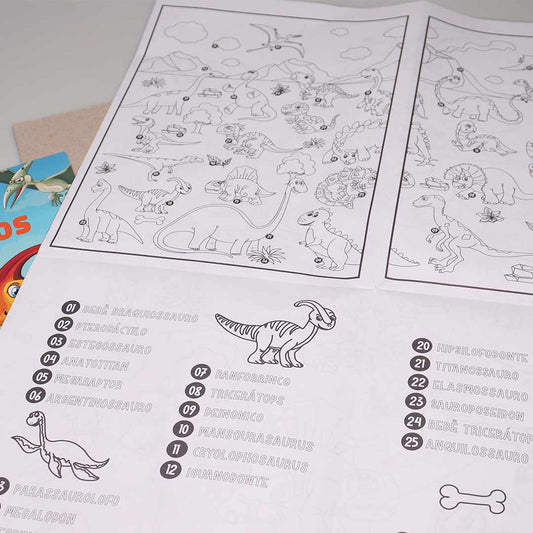 Tapete Gigante Para Colorir | Dinossauros