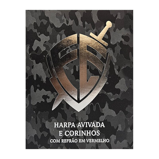 Harpa Avivada e Corinhos | Letra Média | Capa Brochura | Escudo Camuflada