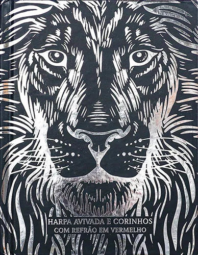 Harpa Avivada e Corinhos | Letra Gigante | Capa Dura | Leão Preta e Prata