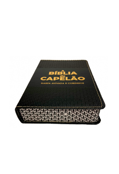 A Bíblia do Capelão | RC | | Letra Hipergigante | Harpa Avivada e Corinhos | Capa PU | Luxo | Preta