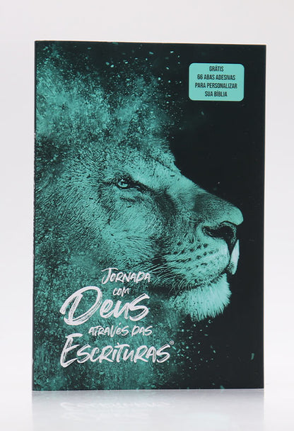 Abas Adesivas para Bíblia | Jornada com Deus Através das Escrituras | Leão Azul
