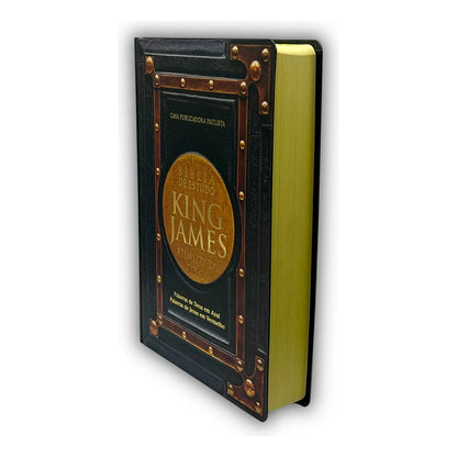 Bíblia De Estudo King James | KJA 1611 | PPM | FULL | Capa Dura | Couro Preto