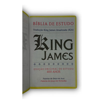 Bíblia De Estudo King James | KJA 1611 | PPM | FULL | Capa Dura | Couro Preto