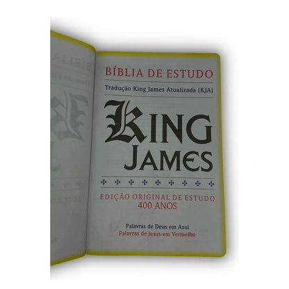 Bíblia De Estudo King James | KJA 1611 | PPM | Full Color | Capa Dura | Couro Marrom
