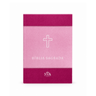 Bíblia Sagrada | Nova Versão Almeida | Letra Média & Full Color | Brochura | Pink e Rosa
