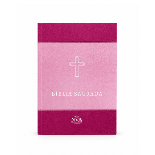Bíblia Sagrada | Nova Versão Almeida | Letra Média & Full Color | Brochura | Pink e Rosa