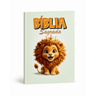 Bíblia Sagrada | Nova Versão Almeida | Letra Média & Full Color | Brochura | Leãozinho Infantil