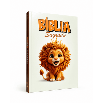 Bíblia Sagrada | Nova Versão Almeida | Letra Média & Full Color | Brochura | Leãozinho Infantil