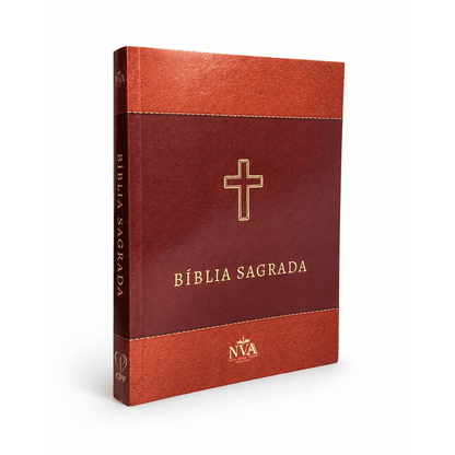 Bíblia Sagrada | Nova Versão Almeida | Letra Média & Full Color | Brochura | Marrom e Bordô