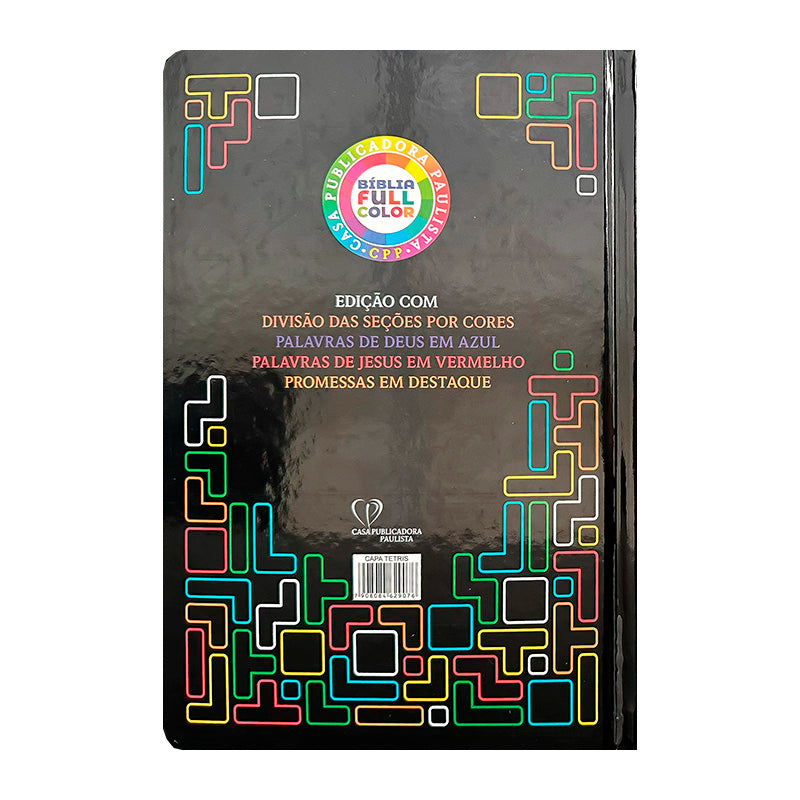 Bíblia de Aplicação e Estudo Para Adolescentes | Capa Dura | Capa Tetris