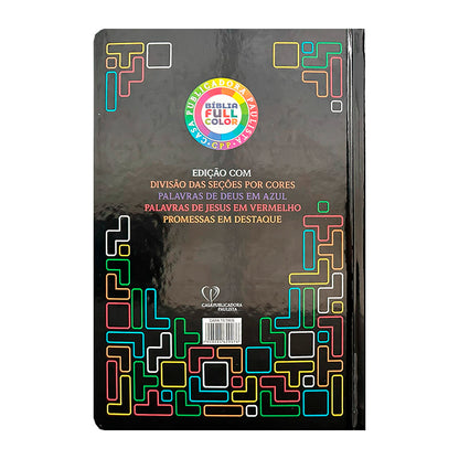 Bíblia de Aplicação e Estudo Para Adolescentes | Capa Dura | Capa Tetris