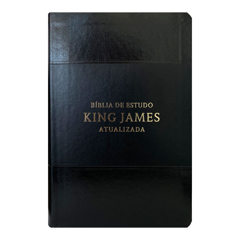 Bíblia de Estudo | King James Atualizada | Full Color | Capa PU | Preta