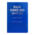 Bíblia do Obreiro | Almeida Revista e Corrigida | Harpa & Full Color | Capa PU | Azul