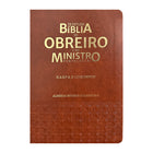 Bíblia do Obreiro | Almeida Revista e Corrigida | Harpa & Full Color | Capa PU | Marrom