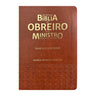 Bíblia do Obreiro | Almeida Revista e Corrigida | Harpa & Full Color | Capa PU | Marrom
