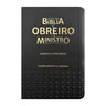 Bíblia do Obreiro | Almeida Revista e Corrigida | Harpa & Full Color | Capa PU | Preta