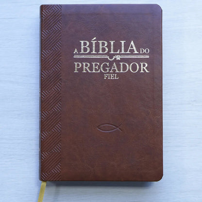 Bíblia do Pregador | FULL COLOR | PU Nobre Luxo | MARROM