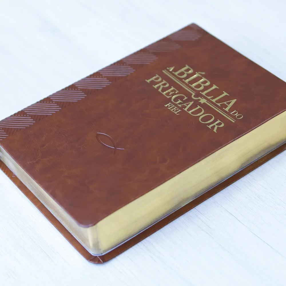 Bíblia do Pregador | FULL COLOR | PU Nobre Luxo | MARROM