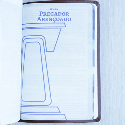 Bíblia do Pregador | FULL COLOR | PU Nobre Luxo | VINHO