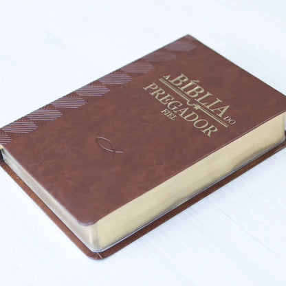Bíblia do Pregador | FULL COLOR | PU Nobre Luxo | VINHO