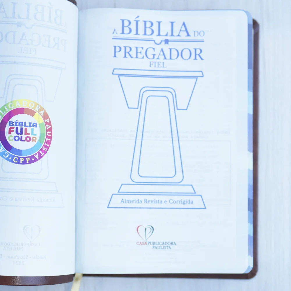 Bíblia do Pregador | FULL COLOR | PU Nobre Luxo | VINHO