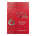 BIblia Hipergigante ARC Full Color c/ Harpa PU Luxo com Índice - Prateada Floral Dália Vermelha