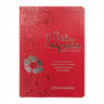 BIblia Hipergigante ARC Full Color c/ Harpa PU Luxo com Índice - Prateada Floral Dália Vermelha