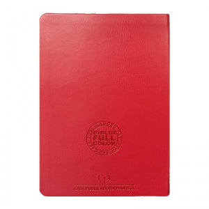 BIblia Hipergigante ARC Full Color c/ Harpa PU Luxo com Índice - Prateada Floral Dália Vermelha