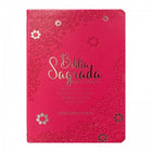 BIblia Hipergigante ARC Full Color c/ Harpa PU Luxo com Índice - Prateada Floral Margarida Pink