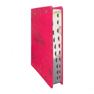 BIblia Hipergigante ARC Full Color c/ Harpa PU Luxo com Índice - Prateada Floral Margarida Pink