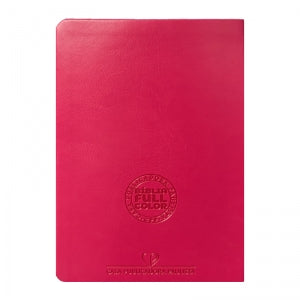BIblia Hipergigante ARC Full Color c/ Harpa PU Luxo com Índice - Prateada Floral Margarida Pink